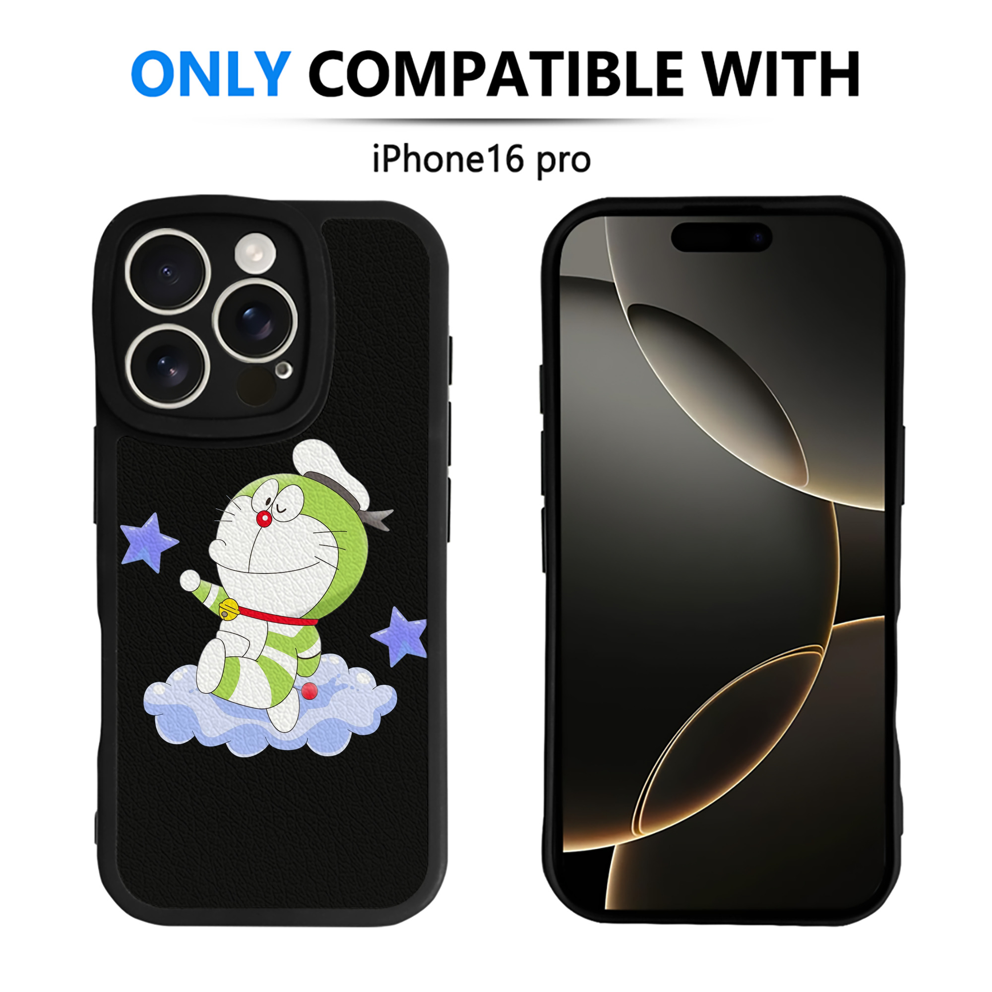 （画像用） ドラえもん Doraemon 【iPhone 16シリーズ対応】シリコンスマホケース（レザー調） 材質：シリコン